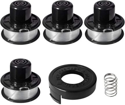 İplik Makarası A6226-XJ A6226 GL250,GL310,GL360,GL360SB,CST500,CST800 Çim Biçme Makinesi, Otomatik 6 M Uzunluk Ø 2 mm ve Makara Kapağı (4 Makara + 1 Kapak)