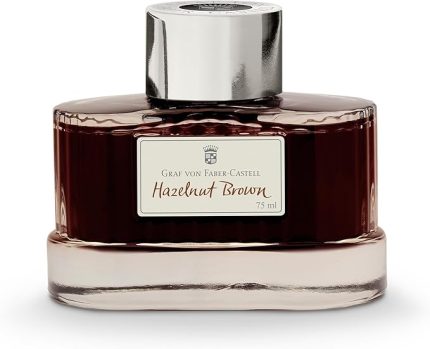 von Faber-Castell Mürekkep, Fındık Kahve Rengi, Suya ve Işığa Dayanıklı, Silinmez, Şık Cam Şişede, Kaliteli Yazım