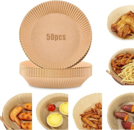 KURUMSAL Airfryer Pişirme Kağıdı, Fritöz Pişirme Kağıdı 50 Adet
