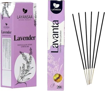 Lavanta (Lavender) Arınma Agarbatti Özel Aroma Kokusu 20 Adet 1 Paket Çubuk Tütsü