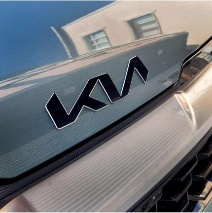 Design Kia Sportage ile Uyumlu 5 Amblem Kaplama Sticker Set Parlak Siyah