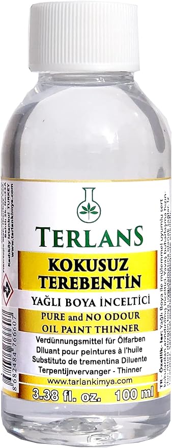 Kokusuz Terebentin 100 ml Tamamen Kokusuz Yağlı Boya İnceltici