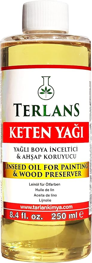 Keten Yağı Resim Yağı Ahşap Koruyucu 250 ml Linseed Oil