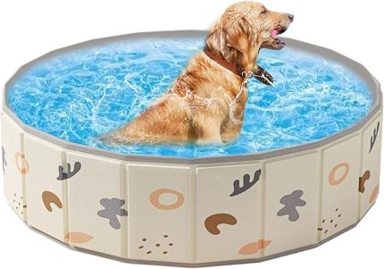 Yüzme Havuzu - Katlana Köpek Havuzu | Kaymaz Portatif Küvet, İç Mekan Dış Mekan Bahçe Çocuk Bebek Su Aktiviteleri