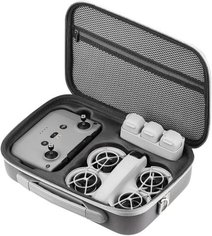 Neo Drone Taşıma Çantası, DJI NEO Fly More Combo için Seyahat Çantası, Su Geçirmez Omuz Çantası DJI NEO Drone için Sert Koruyucu Kılıf Kapak, gri, Klasik