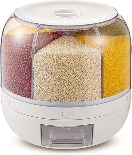 Bakliyat Organizeri, Bakliyat Saklama Kabı, 6 Kg Kapasiteli Styles Gıda Ve Bakliyat Saklama Kabı 6 Gözlü (6KG)