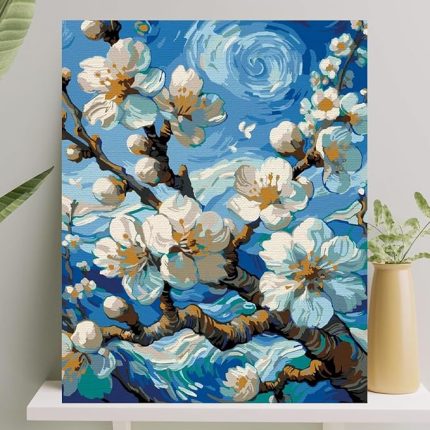 Hobi Sanat Sayılarla Boyama Tuval Seti Fırça Boya Dahil (Çıtalı) 40x50 CM - Bahar Dalı