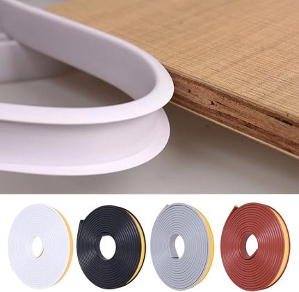 U şeklinde kendinden yapışkanlı mobilya kenar bandı, 5 metre mobilya kenar bandı, esnek termoplastik elastomer, katlanabilir kenar koruması, dolap kenarları, uç çıtası, tavan kenarları, çalışma