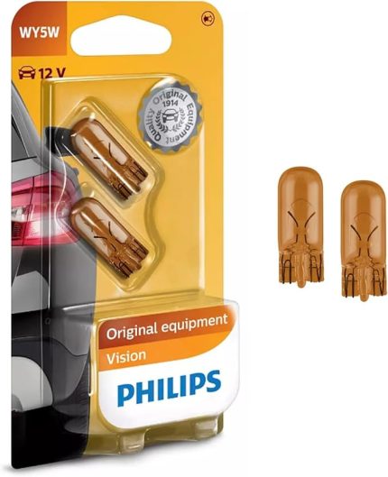 T10 Turuncu Amber Dipsiz Tavan Park Plaka WY5W 2 Adet