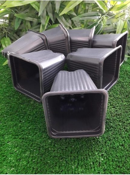 Kare Saksı 40 Adet 8X8X9 Cm Vakum Saksı Ucuz Saksı Üretim Saksısı Fide Saksısı Siyah Saksı