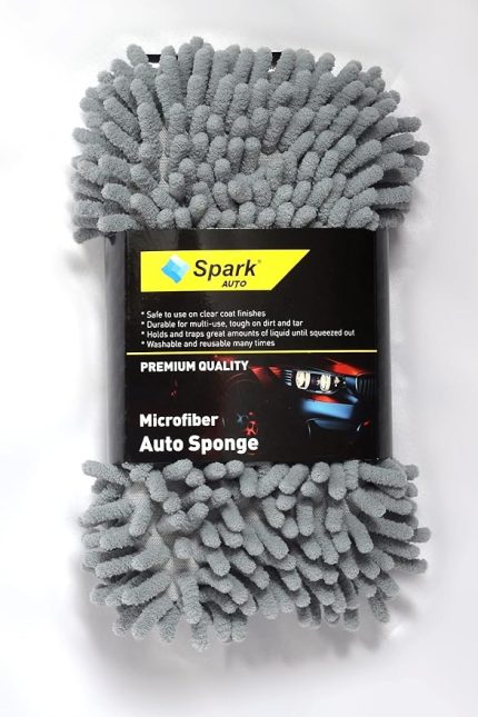 7040 Mikrofiber Şönil Oto Temizlik & Yıkama ve Kurulama Süngeri 8x23 cm. GRİ