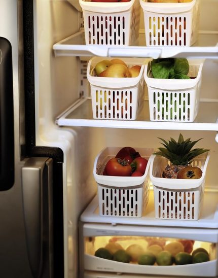 Sepeti Dolap Içi Düzenleyici Sepet Organizer Beyaz 4 Adet 30x16x17