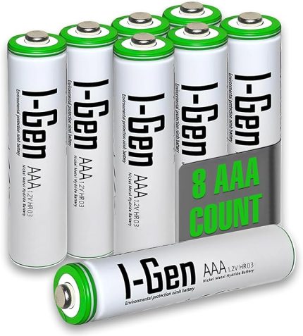 B140 8 Adet AAA 650 mAh Şarj Edilebilir İnce Kalem Pil 1.2V Ni-MH Şarjlı Pil