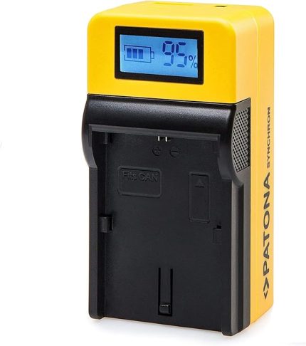 LCD TOP şarj cihazı - Micro-USB girişi/USB çıkışlı Sony NP-FZ100 akü ile uyumlu, üçüncü bir cihazın şarjı için (akıllı telefon vs.)