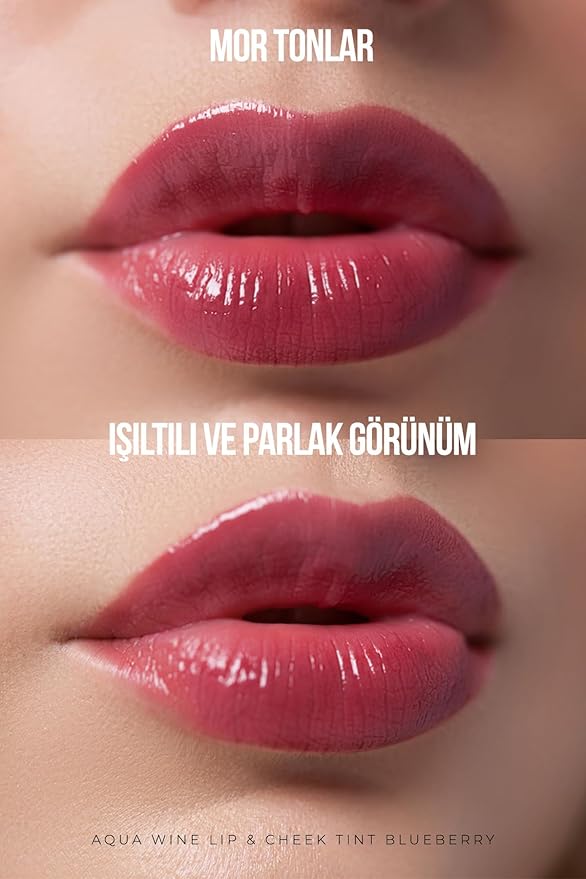 Well Aqua Wine Lip & Cheek Tint Yaban Mersini Aromalı 6 Ml, T1193 - Görsel 3