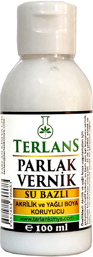 Su Bazlı Parlak Vernik | 100 ml | Akrilik ve Yağlı Boya Koruyucu