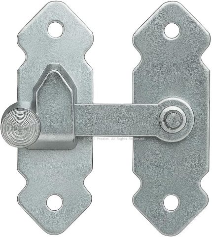 Fransız Kilidi, Metal Mandallı Kapı Kilidi, Sağlam Mekanizma, Bütçe Dostu Bağlantı Aparatı, Kolay Montajlı Pratik Kilit, Nostaljik Tasarım, Kapı, Mobilya, Dolap ve Pencere Kilidi, 180° (Gri)