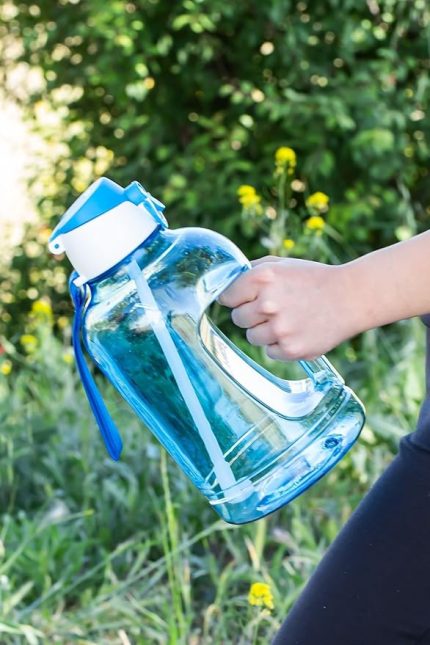 161643-003 Bpa Free Kulplu Pipetli Motivasyon Sporcu Su Matarası Suluk Gym Matara 2,5Lt Su Şişesi