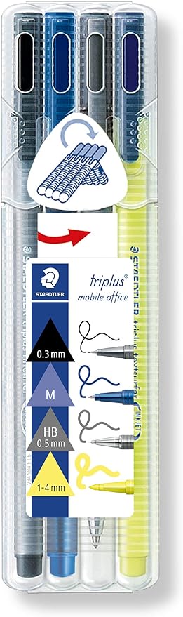 34 Sb4 Triplus Mobile Office 4'lü Set Finerliner 3349 Tükenmezkalem 431 M3 Kurşunkalem 0.5 Mm 774 25 Fosforlukalem 3621