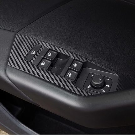 Design Volkswagen TAİGO ile Uyumlu İç Trim Folyo Kaplama Set, Mat Karbon Siyah