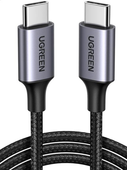 USB C auf USB C Kablo 60W PD 2.0, PPS USB-C Ladekabel iPhone 15 Pro Max ile uyumlu Galaxy S23 S22 S21 A54 A34 A14 MacBook Air M2 iPad Pro 12.9 iPad Air 5/Mini 6, Pixel 7 Pro usw. (1M)