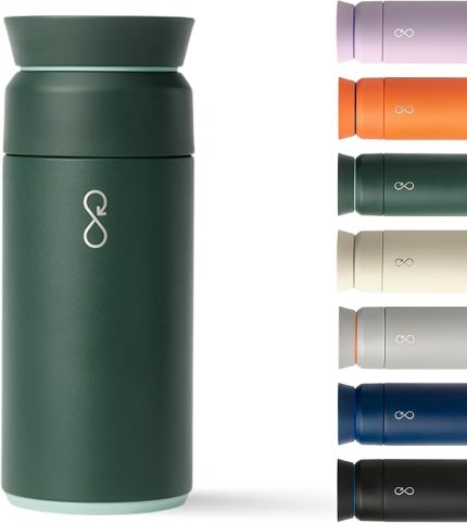 Bottle - Geri Dönüşümlü Paslanmaz Çelik Demleme Şişesi - Çevre Dostu ve Yeniden Kullanılabilir Şişe - Orman Yeşili - 12 oz