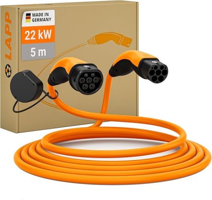 Helix® Elektrikli Araç Akıllı 22 kW, 32A, Üç Fazlı, Mod3, 5m Tip2 Şarj Kablosu - Tüm Araçlarla Uyumlu