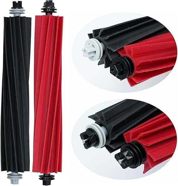 ile Uyumlu S8, S8 Plus, S8 Pro Ultra Robot Süpürge Yedek Parça Yenileme Seti-S8, S8 Plus, S8 Pro Ultra için 1 Set Silikonlu Ana Fırça,2 Adet Yan Fırça Yedek Seti-Siyah 4 Parça - Görsel 2