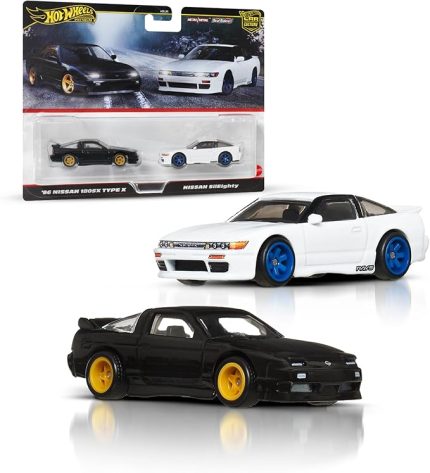 Wheels 1:64 ölçekli araçlardan oluşan Premium Car Culture 2'li paket, benzersiz çiftler, Real Riders tekerlekler, Metal/Metal şasi, koleksiyonculara uygun hediye, JBK96
