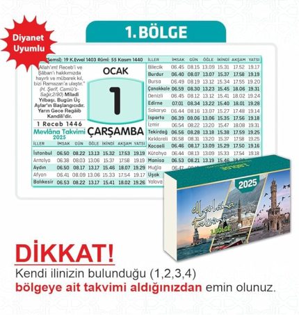 Takvimi 2025 Blok Duvar 1. Bölge