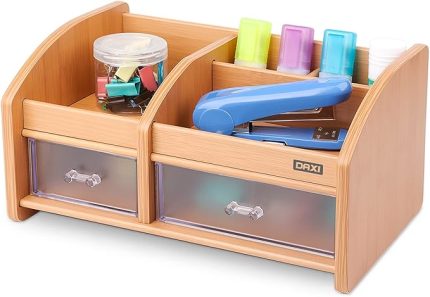 DX-404 BAMBU DESENLİ AHŞAP KALEMLİK, MASAÜSTÜ DÜZENLEYİCİ