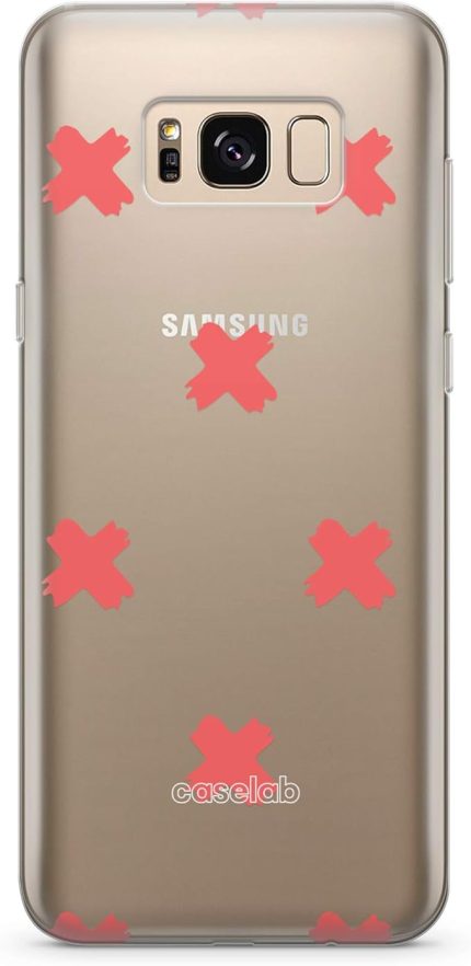 Samsung S8 Şeffaf Telefon Kılıfı - X Red