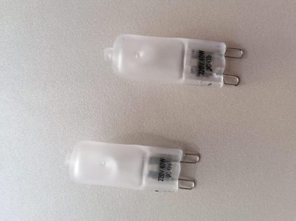 G9 Duylu 40 Watt Buzlu Halojen Ampul Sarı Işık Boy:3,5 cm En:1,2 cm 2 li Paket