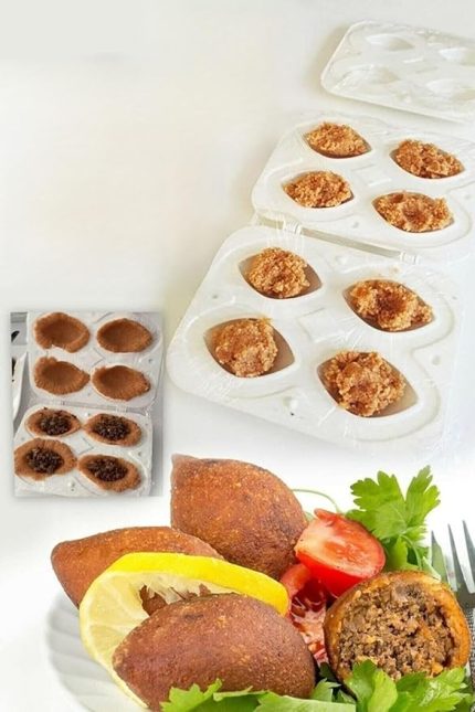 AKCAKESE Pratik 4'lü Içli Köfte Kalıbı - Içli Köfte Kalıbı Aparatı - Içli Köfte Hazırlama Aparatı 4 Lü - 10542041708