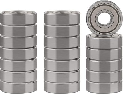 20 Adet 608ZZ Çift Metal Conta Rulmanları 8x22x7 mm, Önceden Yağlanmış ve Stabil Performans ve Maliyet Etkili, Derin Yivli Bilyalı Rulmanlar.