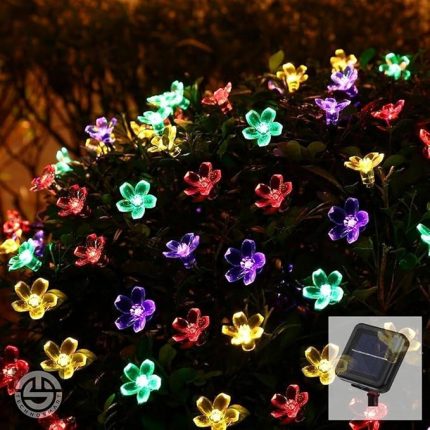 30 Ledli Solar Çiçekli RGB Bayçe Aydınlatma Dekorasyon Güneş Enerjili