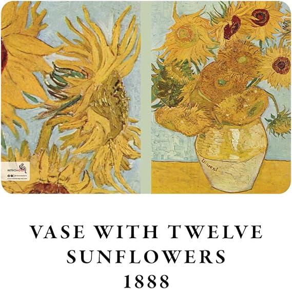 Vase with Twelve Sunflowers, Van Gogh 1888, A4 Defter IV, Çizgisiz, Toplam 64 Sayfa, Tel Dikiş, Esnek Kapak, Oval Kenar, Tuval Doku, 60 gram, Sarı Krem Renk, 21x29,7x0,5cm - Görsel 2