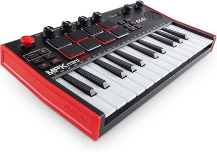 Professional MPK Mini Play MK3 - MIDI Klavye Controller Dahili Hoparlör ve Dinamik 25 Tuş Yatağı, MPC Pedleri ve Yazılım Paketi Dahil