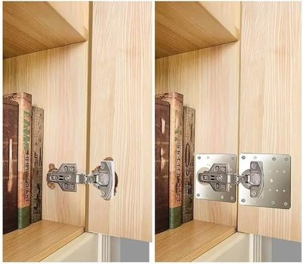 Çelik Menteşe Onarım Plakası, 9x9 Cm Paslanmaz Çelik Mobilya Dolap Menteşe Plakası Kare