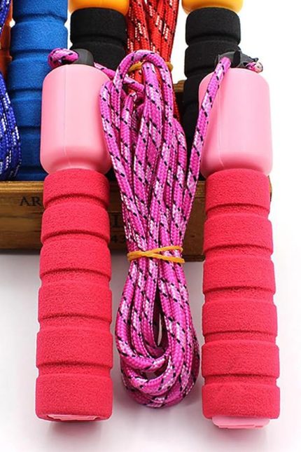 Renkli Sayaçlı Atlama Ipi Çocuklara Özel Atlama Ipi Çocuk Oyun Atlama Ipi Kardiyo Ipi Pembe