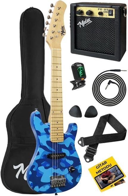 CEG-30BS 4-6 Yaş Çocuklar İçin Amfili Full 1/4 30 İnç Elektro Gitar Seti