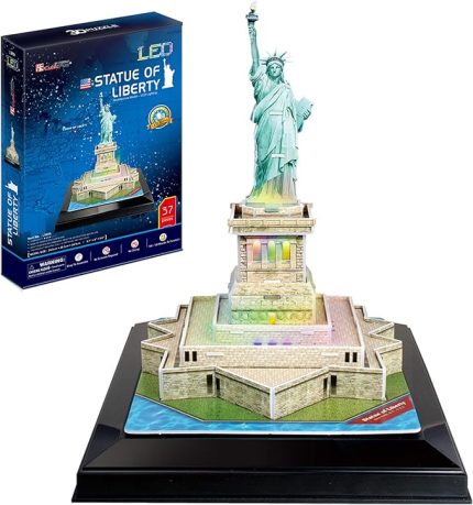 3D 37 Parça Puzzle Özgürlük Anıtı - ABD (Led Işıklı)