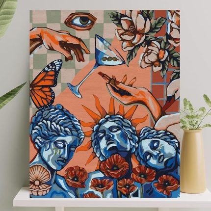 Hobi Sanat Sayılarla Boyama Tuval Seti Fırça Boya Dahil (Çıtalı) 40x50 CM - Rönesans