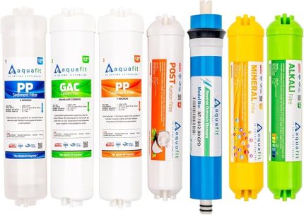 Kapalı Kasa Su Arıtma Cihazı İki Tarafı Çubuklu 7'li Filtre Seti