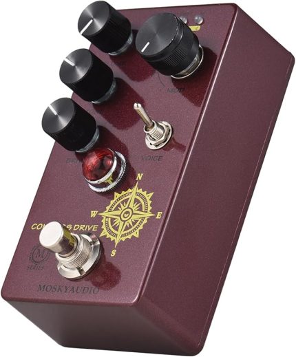 Overdrive Gitar Efekt Pedalı 4 Mod Anahtarı ve/Ton/Sürücü Kontrolleri Kompakt Taşınabilir Dijital Overdrive Gitar Efekti Efekt İşlemcisi Elektrik Gitar için - COMPASS DRIVE