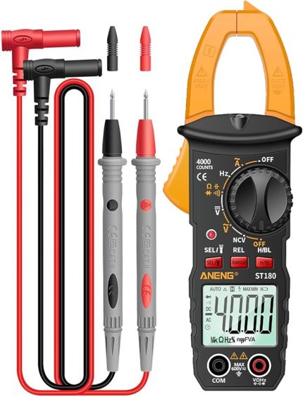 ST180 4000 Sayım Dijital Pens Metre Multimetre Kelepçe Multimetre Voltmetre Ampermetre AC DC Gerilim AC Akım Ölçer NCV Test Cihazı Evrensel Metre Test Cihazı Akım Pensi Test Cihazı -30~1000 ℃
