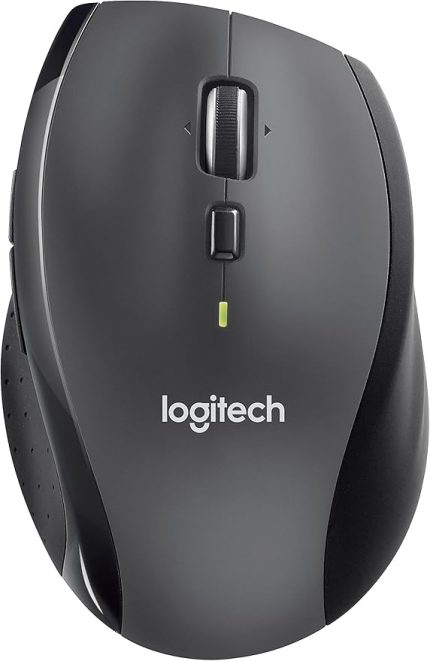 M705 Marathon Kablosuz Mouse, 1.000 DPI Optik İzleme, Unifying Alıcı, Yüksek Hızlı Kaydırma, 3 Yıl Pil Ömrü, 10 m Kullanım Mesafesi, Siyah