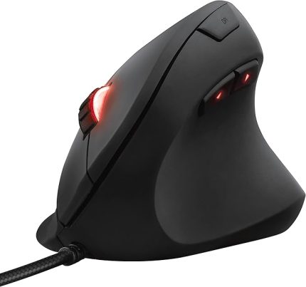 22991 Gaming Gxt 144 Rexx Dikey Ergonomik Oyun Faresi, 250-10,000 Dpi, Siyah, 6 Düğmeler