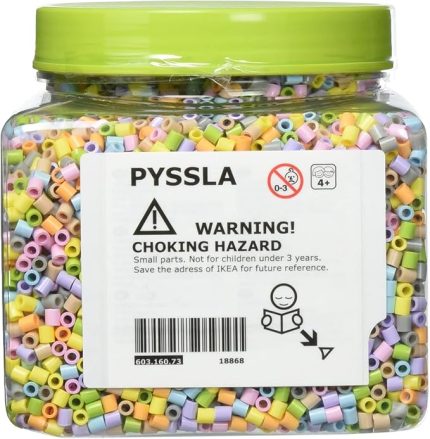 IKE-603.160.73 Pyssla ütü boncukları, pastel renkler