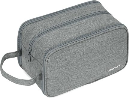 tuvalet çantası kadın seyahat çantası tuvalet seti, makyaj çantası erkek tuvalet çantası, aksesuar makyaj çantası, gri, tuvalet torbaları